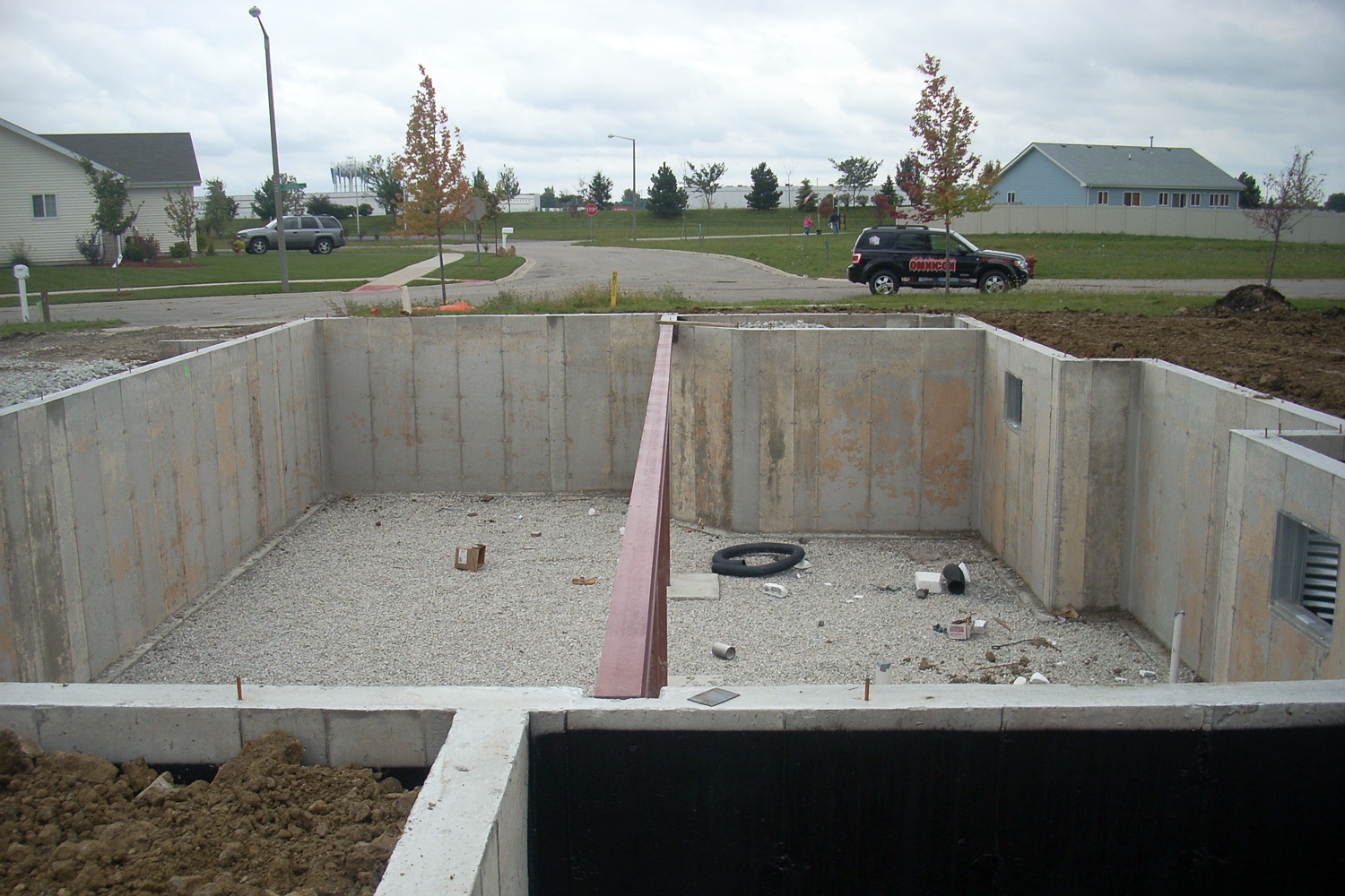 foundation poured for house rebuild